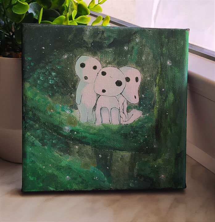 Malba na plátno 15x15cm