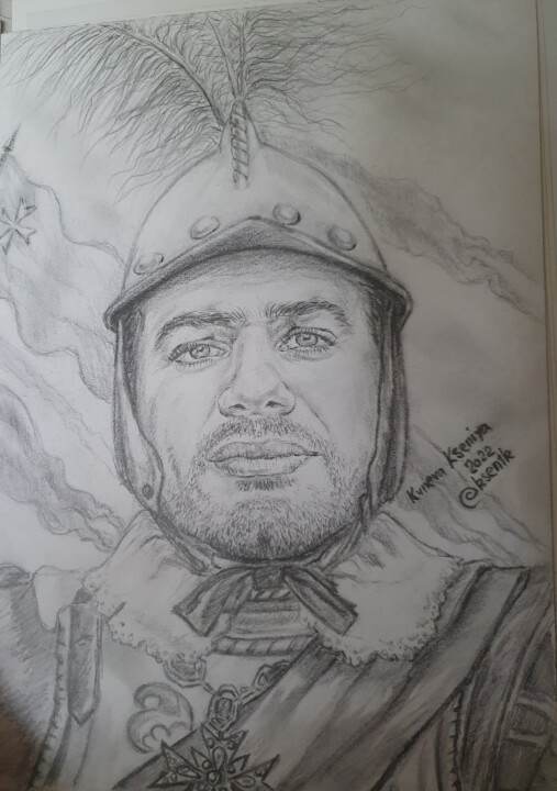 fantasy portrét tužkou