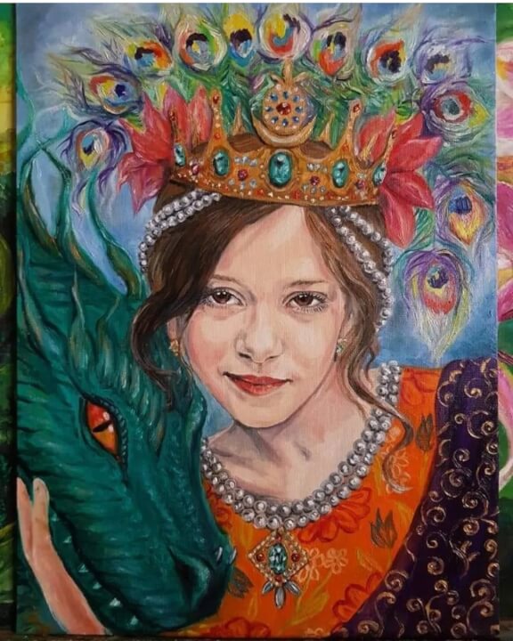 fantasy portrét tužkou
