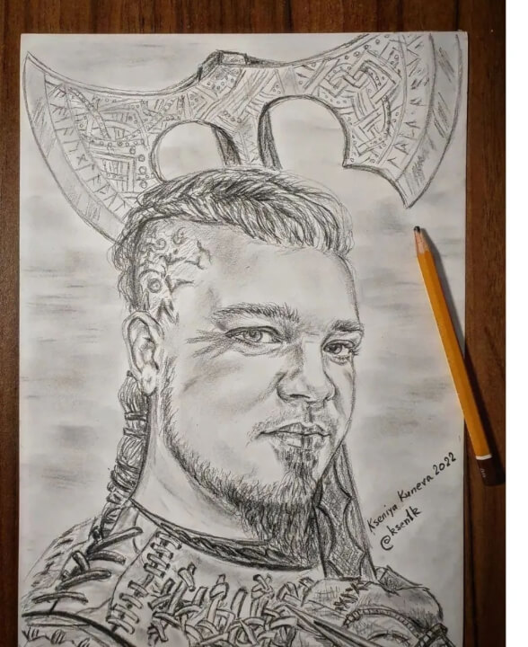fantasy portrét tužkou