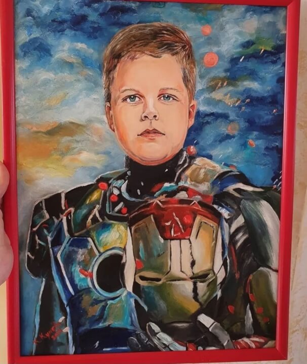 fantasy portrét tužkou