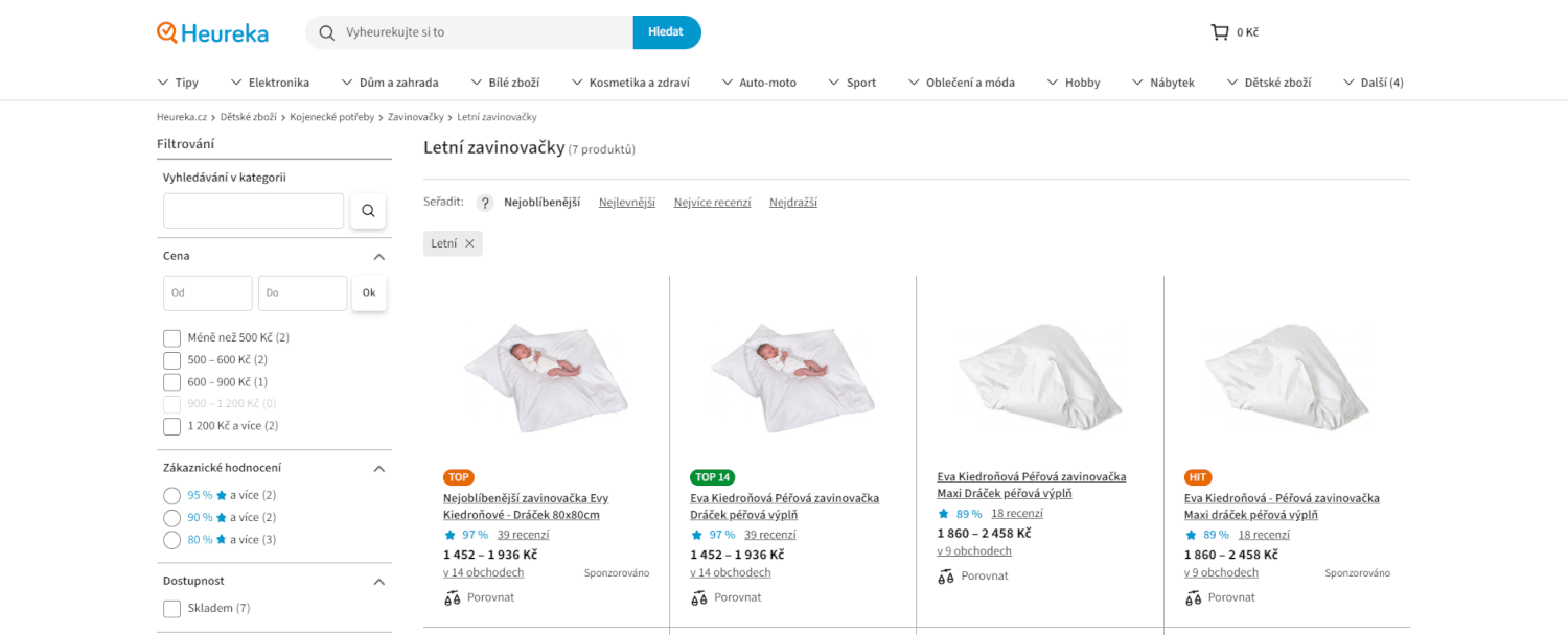 Správa zbožových srovnávačů - Heureka Zboží Favi Glami Biano