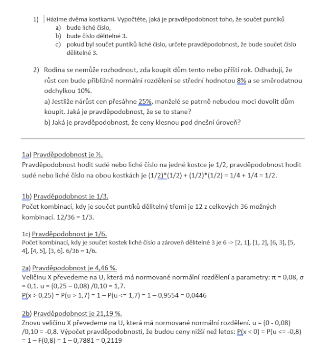 Vypracuji za vás úkol ze statistiky