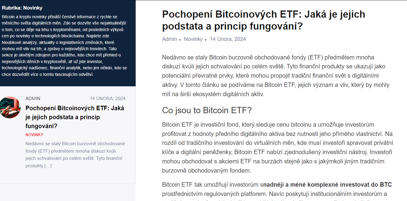 KurzyKryptomen.cz - PR článek nastálo