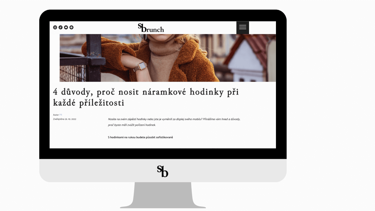 Publikace článku se zpětnými odkazy na stylebrunch.cz
