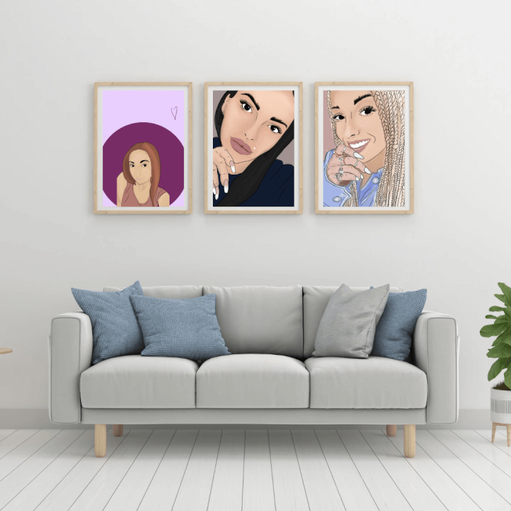 Digitálne portréty cartoon