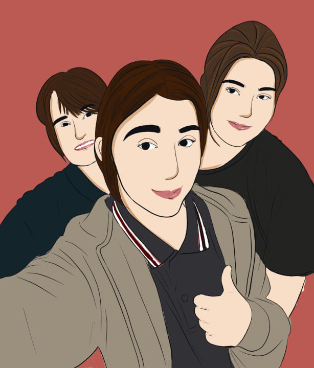 Digitálne portréty cartoon