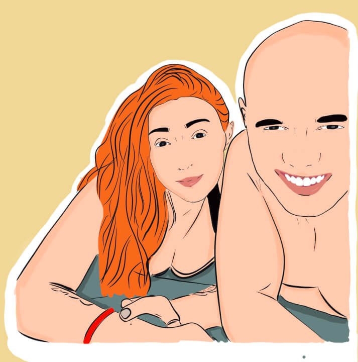 Digitálne portréty cartoon