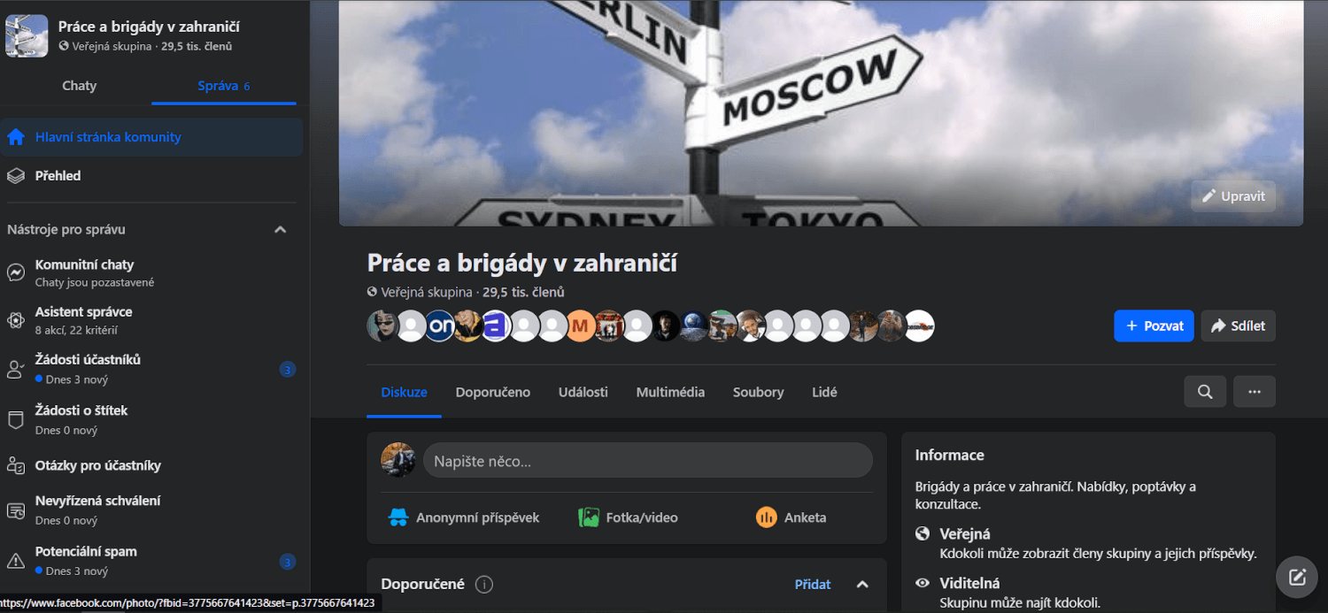 Reklama Práce a brigády brigády v zahraničí s 30 000 členy