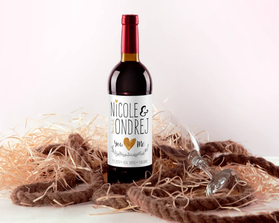 Design etikety svatebního vína