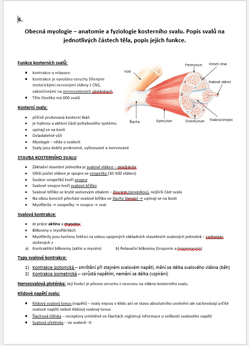 Maturitní otázky - SOMATOLOGIE