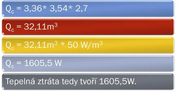Výpočet tepelných ztrát