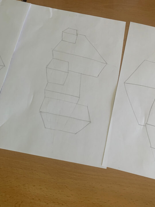 Studie AutoCad/narýsované na papíře 