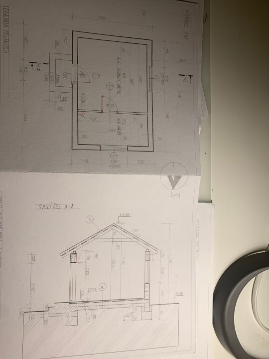 Studie AutoCad/narýsované na papíře 