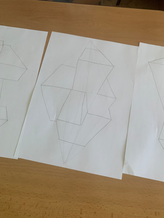 Studie AutoCad/narýsované na papíře 