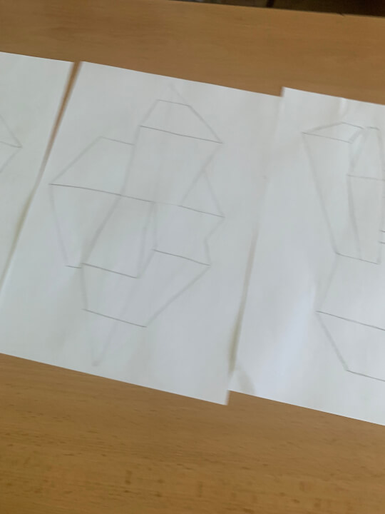 Studie AutoCad/narýsované na papíře 