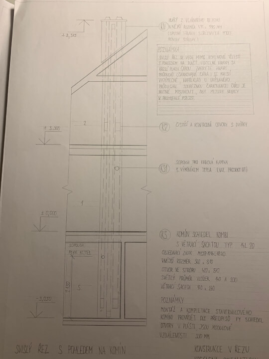 Studie AutoCad/narýsované na papíře 