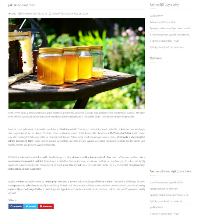 Publikace Vašeho PR článku na webu Babiciny-recepty.cz