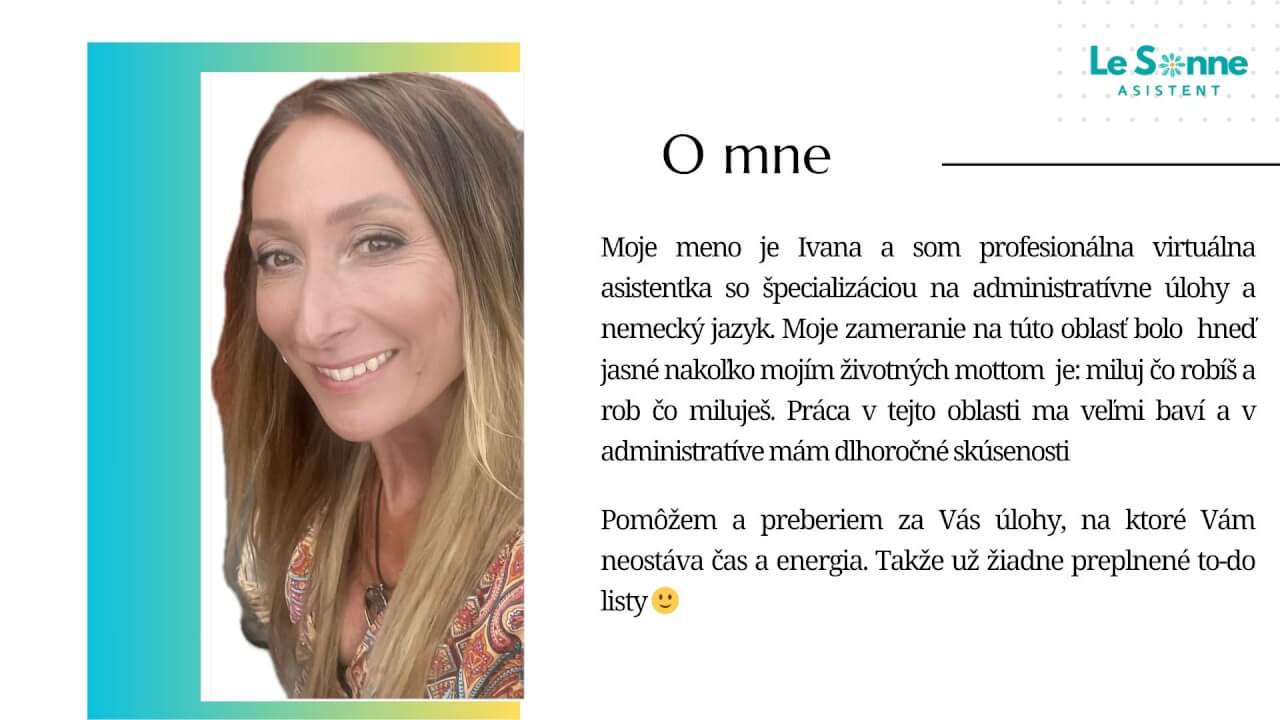 Profesionálna virtuálna asistentka