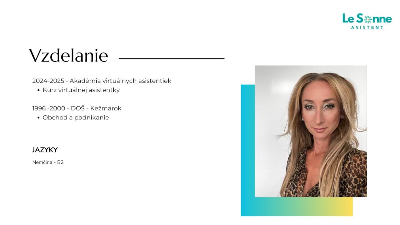 Profesionálna virtuálna asistentka