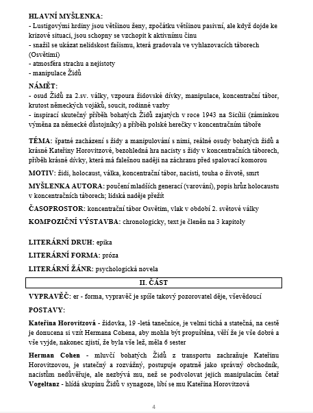 Maturitní otázky - český jazyk a literatura