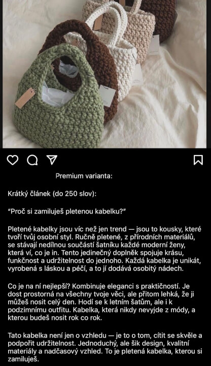 Poutavé články a popisky na míru 