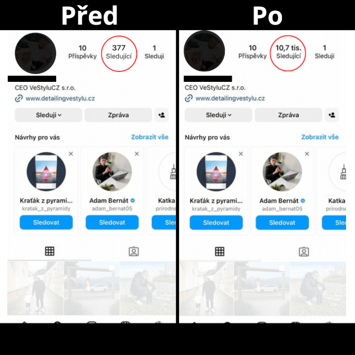 Instagram 1 000+ sledujících/followers + bonus ZDARMA