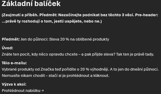 Napíšu pro vás prodejní e-mail