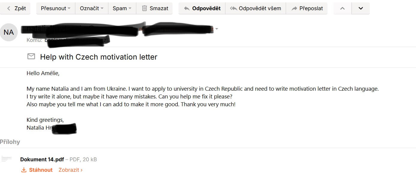 Pomohu vám s češtinou – korektury, oprava textů, konverzace 