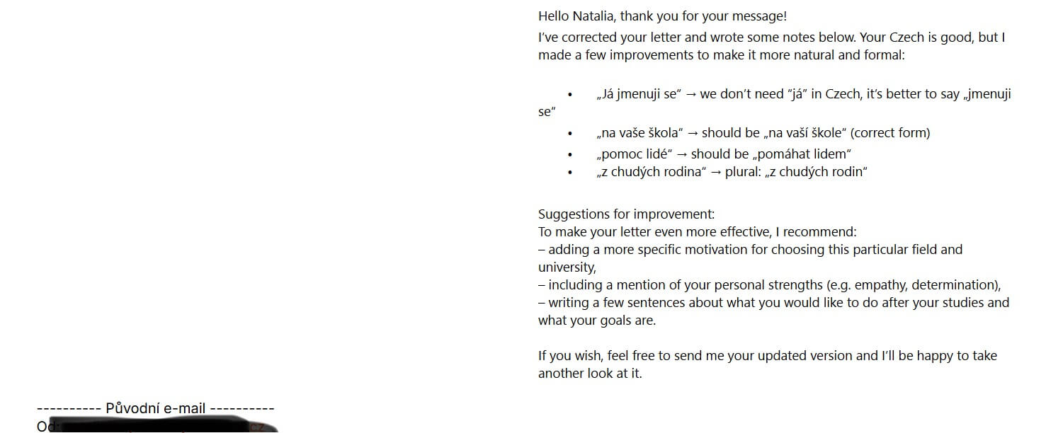 Pomohu vám s češtinou – korektury, oprava textů, konverzace 