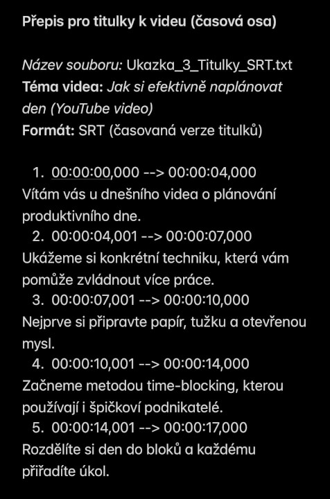 Přepíšu audio nebo video do textu (CZ/EN)