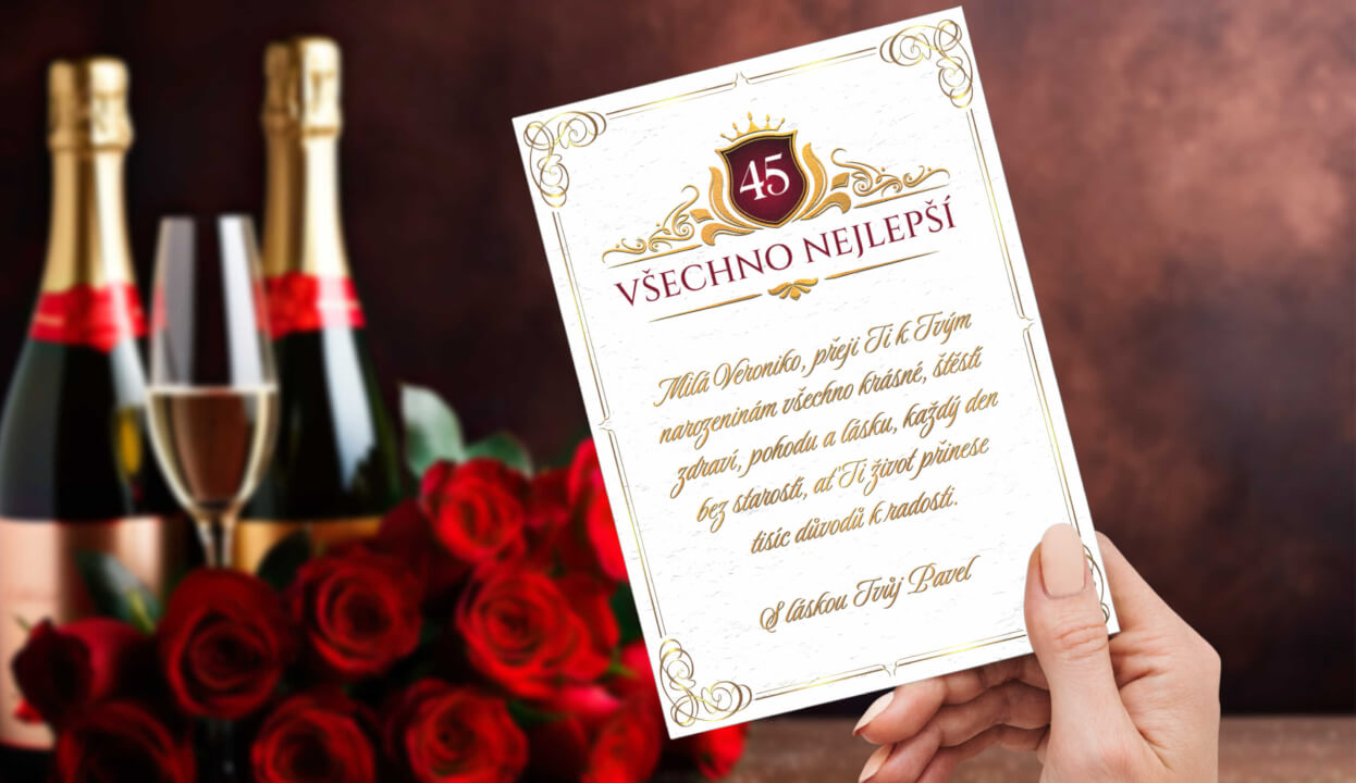 Personalizované blahopřání pro vaše blízké - Určeno k tisku