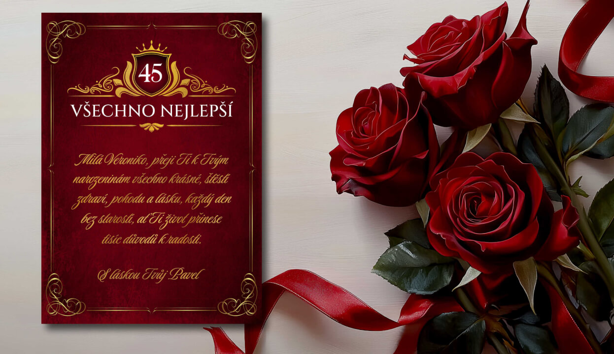 Personalizované blahopřání pro vaše blízké - Určeno k tisku