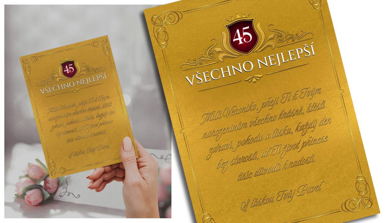 Personalizované blahopřání pro vaše blízké - Určeno k tisku