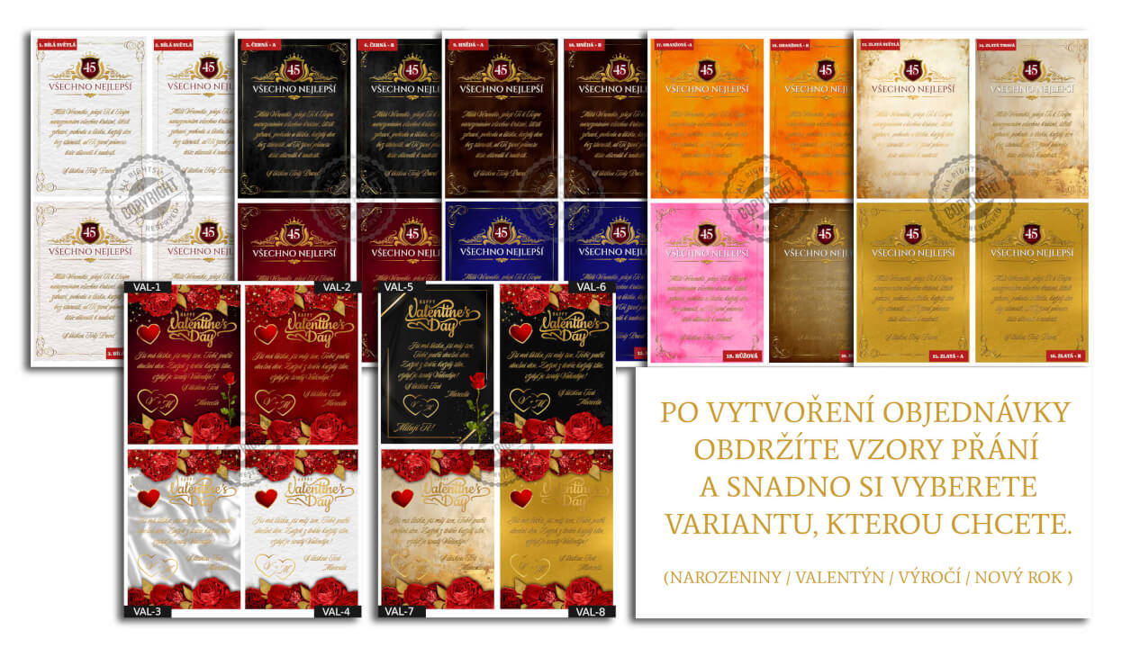 Personalizované blahopřání pro vaše blízké - Určeno k tisku