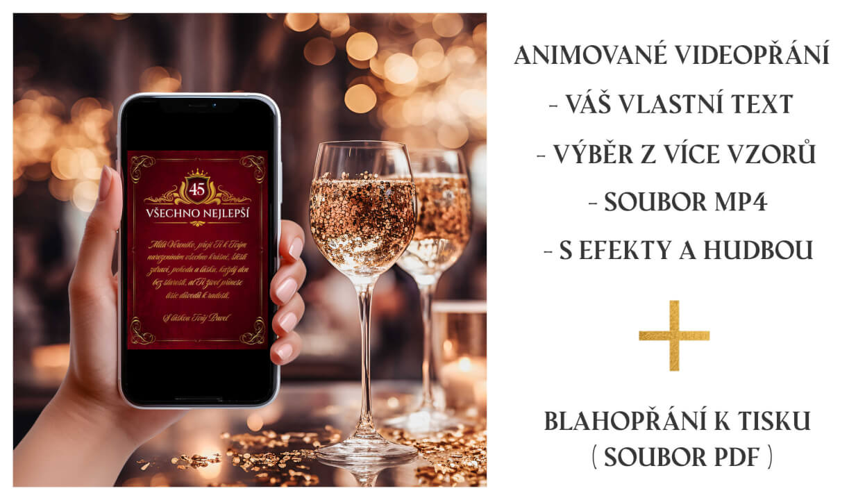 Animované videopřání + blahopřání k tisku