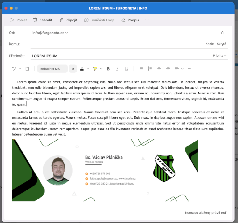 E-mailový podpis na míru – kompatibilní s Outlookem i dalším