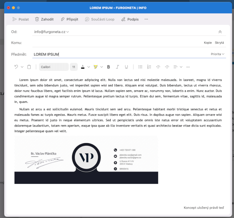 E-mailový podpis na míru – kompatibilní s Outlookem i dalším
