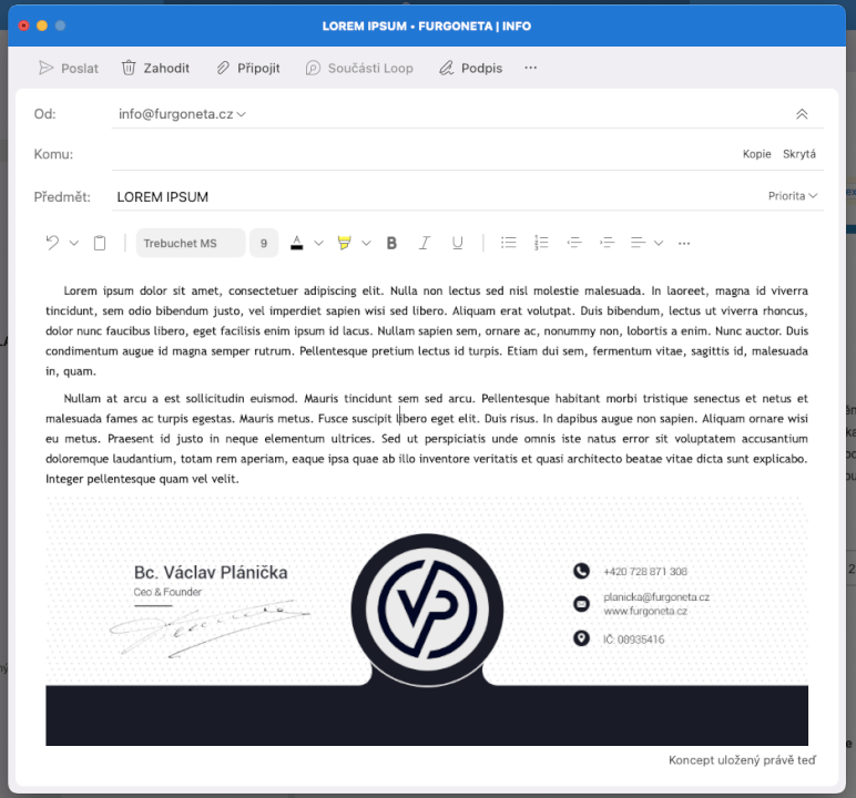E-mailový podpis na míru – kompatibilní s Outlookem i dalším