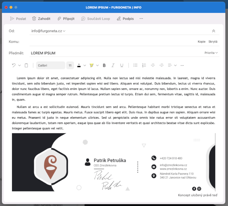 E-mailový podpis na míru – kompatibilní s Outlookem i dalším