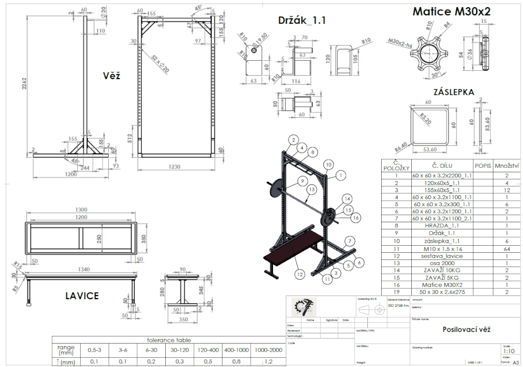 Konstrukce, Modelování, Technické výkresy, DXF