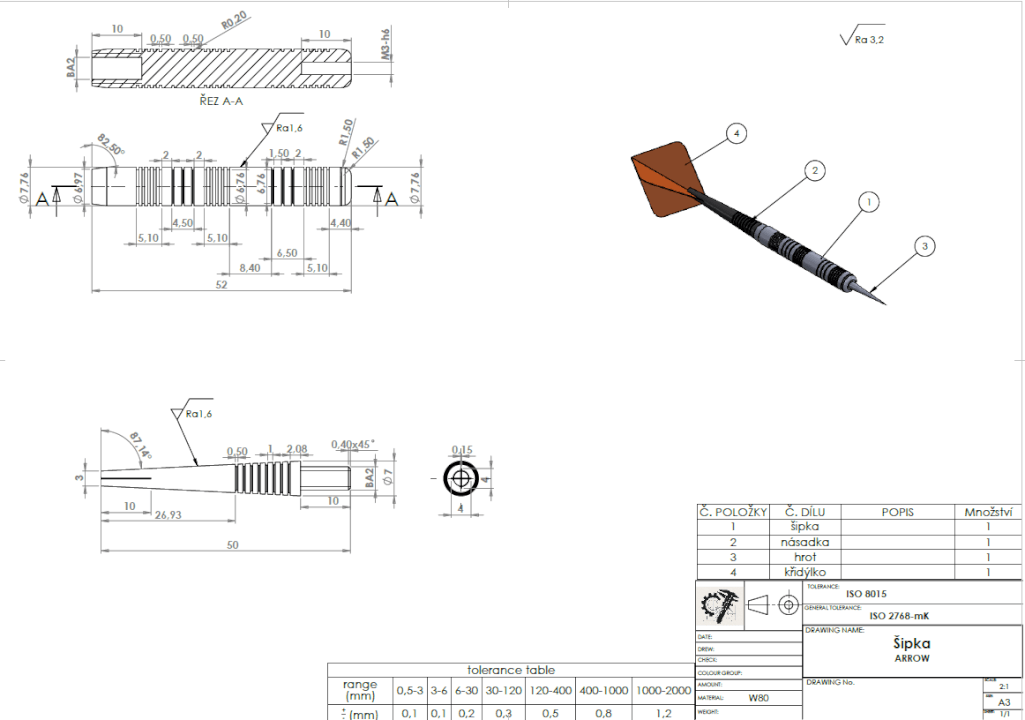 Konstrukce, Modelování, Technické výkresy, DXF