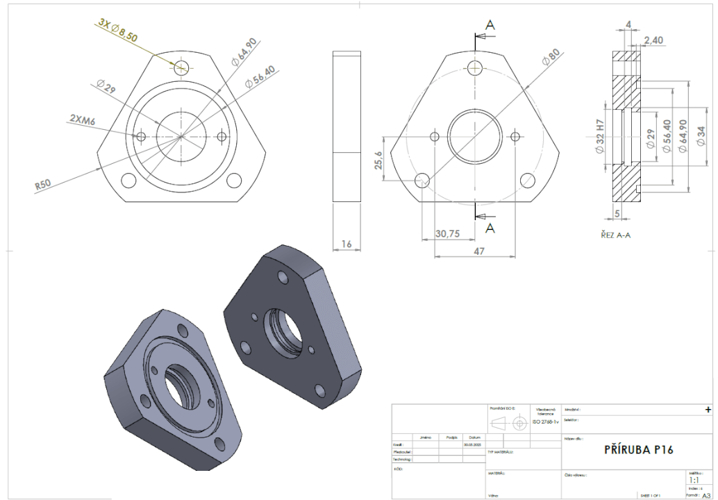 Konstrukce, Modelování, Technické výkresy, DXF