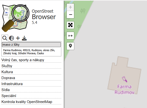 Provozovna v mapách