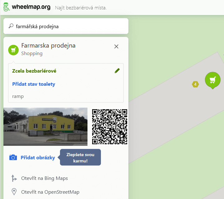 Provozovna v mapách