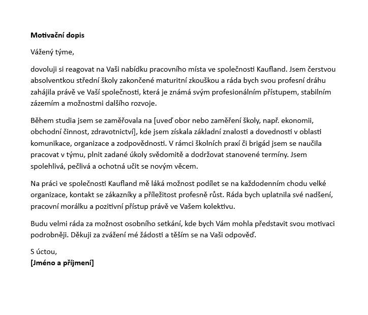 Motivační dopis, který vás dostane na pohovor