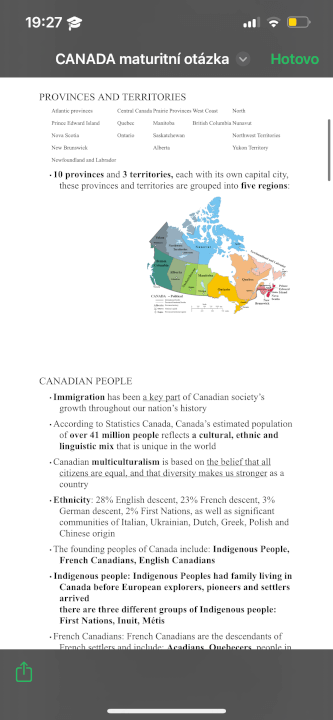 Maturitní otázka Canada