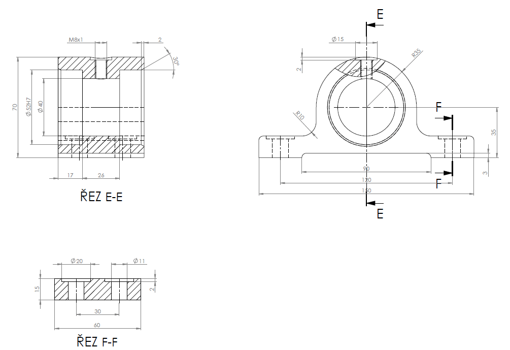 Zhotovení strojírenských technických výkresů a 3D modelů