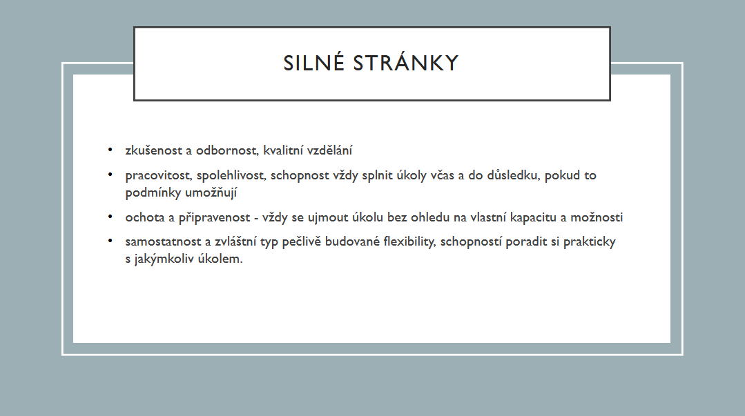 Vytvoření prezentace