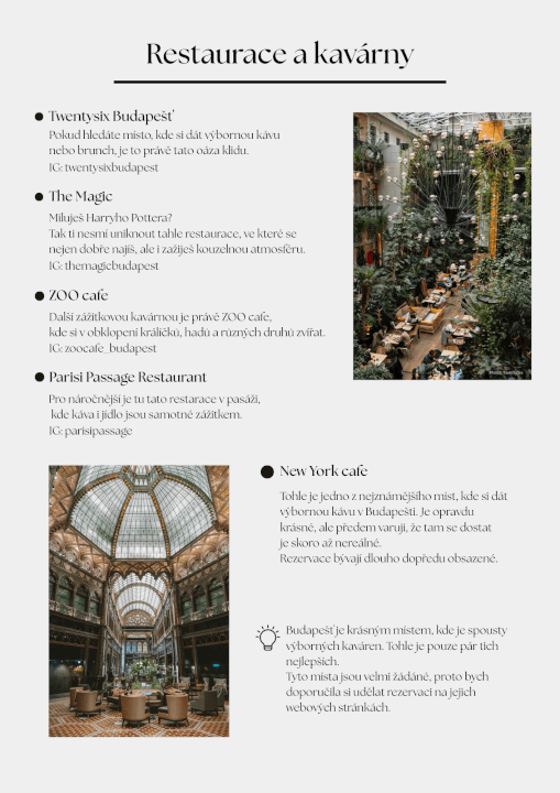 Designový cestovní itinerář na míru (víkend i týden)